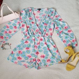 Peekaboo sleeve romper